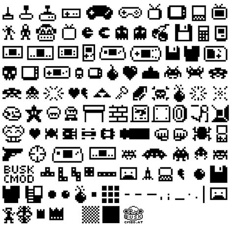 Game Font, Old Computer, Zestaw Ikon, 8 Bit Art, Pixel Art Tutorial, Arte 8 Bits, 8bit Art, Cool Pixel Art, Pixel Art Characters