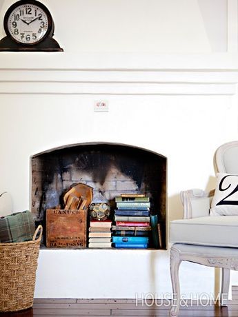 Inside Fireplace, Empty Fireplace Ideas, Unused Fireplace, Fake Fireplace, Mantel Design, Victorian Fireplace, Jillian Harris, Freestanding Fireplace, Bedroom Fireplace