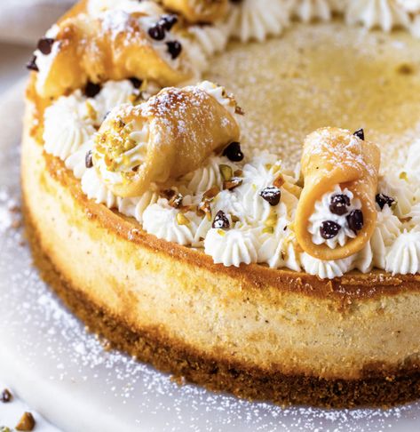 Ricotta Whipped Cream, Ricotta Whipped, Cannoli Cheesecake Recipe, Cannoli Cheesecake, Cannoli Cake, Recipe With Cream Cheese, Cannoli Shells, Cannoli Filling, Cannoli Recipe