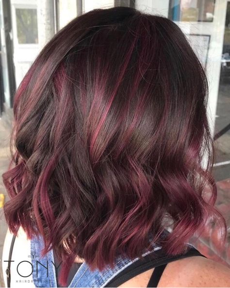 #darkhair #pinkhair #redhair #cherryblossom #cherry #balayageombre #balayagehair #balayageshorthair #bournemouth #christchurch #tonyhair Black Cherry Bob Haircut, Cherry Cola Hair Color, Red Hair Ideas, Cortes Bob, Short Dark Brown Hair, Red Balayage Hair, Red Hair Color Ideas, Cherry Red Hair, Short Ombre Hair