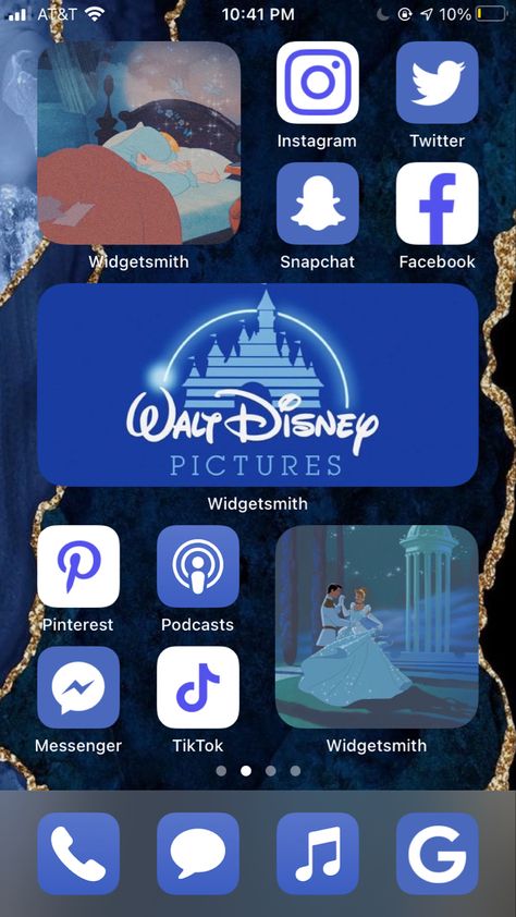 Blue Disney Cinderella iPhone home screen Disney Home Screen, Organize Apps On Iphone, Android Widgets, Aesthetic Disney, Tema Disney, Iphone Home Screen, Ios App Iphone, Disney Iphone, Iphone Home Screen Layout