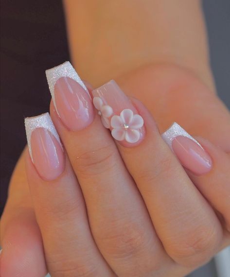 Purple Wedding Nails, Sweet 16 Nails, Quinceanera Nails, Girly Acrylic Nails, French Tip Acrylic Nails, Simple Acrylic Nails, Classy Acrylic Nails, Short Square Acrylic Nails, Acrylic Nails Coffin Short