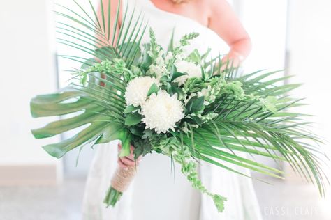 monstera bouquet @CassiClaire Monstera Bouquet, Wedding Cost Breakdown, Hawaiian Wedding Themes, Bells Of Ireland, Wedding Ceremony Arch, Boho Beach Wedding, Palm Beach Wedding, Hawaiian Wedding, Wedding Costs