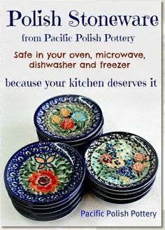 Polish Decor, Boleslawiec Pottery, Polish Heritage, Polish Traditions, Polish Folk Art, Polish Ceramics, Polish Food, Traditional Pottery, Budget Decorating