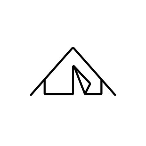 Tent Tattoo Minimalist, Hiking Logo Design, Tent Logo Design, Hiking Icon, Abc Dates, Tent Icon, Tent Illustration, Logo Camping, Camp Icon