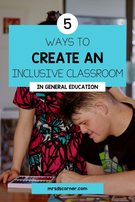 You've done the research and you know you want your students to be an inclusion classroom. But what exactly does an inclusion classroom look like? How can you help the general education teacher create a more inclusive classroom for special needs students? There are so many benefits of inclusion but sometimes it's hard to know where to start. Here are 5 tips to help you create a more inclusive classroom where special education students are able to build friendships and feel a sense of belonging. Special Education Inclusion, Ed Classroom, Special Education Organization, Build Friendships, Inclusive Classroom, High School Special Education, Education Tips, Special Ed Teacher, Special Education Elementary