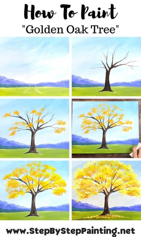 Painting With A Twist Ideas Step By Step, Step By Step Painting For Beginners, Sip And Paint Ideas For Beginners, Paint Fall Leaves, Fall Tree Painting, Fall Tree, Painting Canvases, Canvas Painting Tutorials, Painting Art Lesson