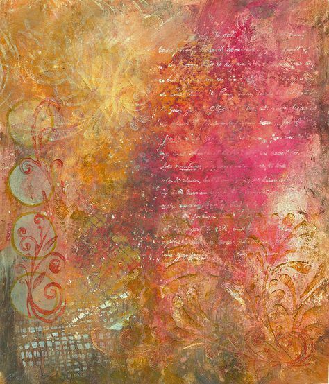 Mixed Media Background by Linda Marcille ~ Art on Silk, via Flickr Background Art Ideas, Flowers Background Wallpapers, Journaling Backgrounds, Art Collage Ideas, Moodboard Background, Canva Backgrounds, Canva Background, Media Background, Mixed Media Backgrounds