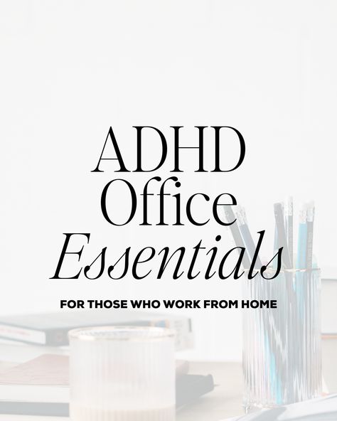 Our favorite work from home office essentials that are perfect for those with ADHD or OCD. Stay organized and productive on a budget. ADHD Home Office | ADHD Business Owner | Mental Health Awareness | ADHD Awareness Work From Home Productivity, Neurodivergent Home Office, Productive Office Space, Work From Home Organization, Work From Home Essentials, Work Desk Organization, Office Wellness, Office Productivity, Study Core