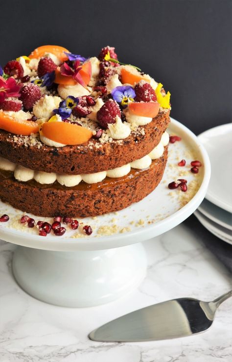 Unusual Cake, Birthday Cake For Women, Cake For Women, Apricot Cake, Charlotte Cake, Dark Chocolate Cake, Hazelnut Cake, Dark Chocolate Cakes, Birthday Cakes For Women