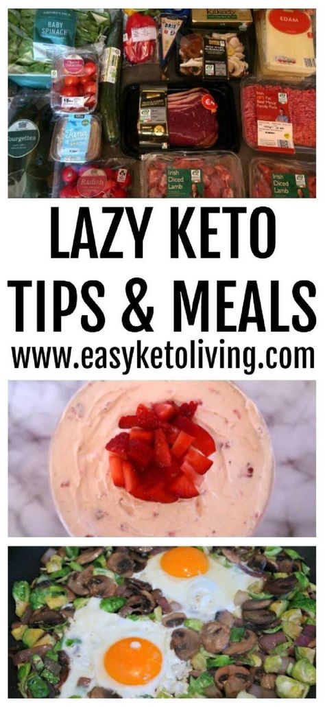 Lazy Keto For Beginners – What Is Lazy Keto? Low Carb Food List and easy meal plan recipe ideas for breakfast, lunch, dinner, desserts and snacks. Lazy Keto For Beginners, Easy Meal Plan, Low Carb Food, Low Carb Food List, Dinner Desserts, Easy Keto Meal Plan, Lazy Keto, Ketogenic Diet Food List, Keto Tips