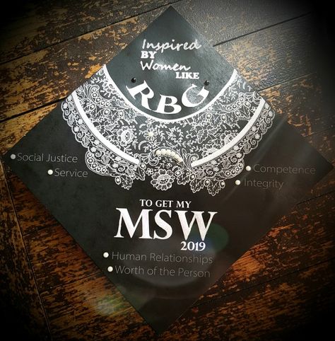 Bsw Graduation Cap, Mba Graduation Cap, Rbg Graduation Cap, Msw Graduation Cap, Rbg Svg Free, Rbg Dissent Collar, Msw Graduation, Graduate Cap, High School Memories