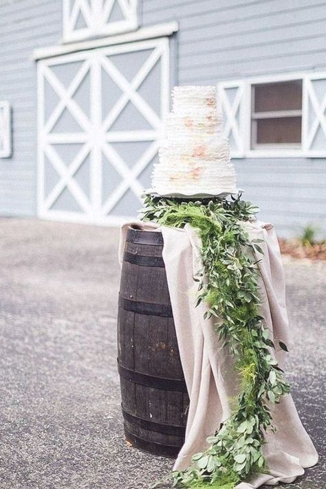 Barrel Wedding Cake Table, Barrel Wedding Cake, Wine Barrel Wedding, Equestrian Wedding, Barrel Wedding, Bride And Groom Silhouette, Wedding Cake Prices, Sarasota Wedding, Barrel Decor