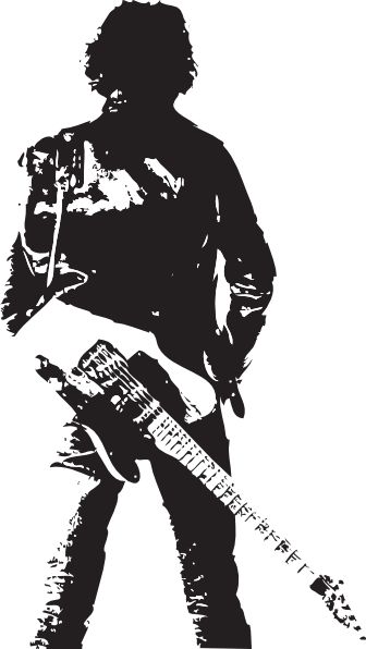 Bruce Springsteen with guitar stencil                                                                                                                                                                                 More Bruce Springsteen Silhouette, Stencil Pop Art, Bruce Springsteen Tattoo, Springsteen Tattoo, Guitar Stencil, Bruce Springsteen Poster, Bruce Springsteen Quotes, Bruce Springsteen The Boss, E Street Band