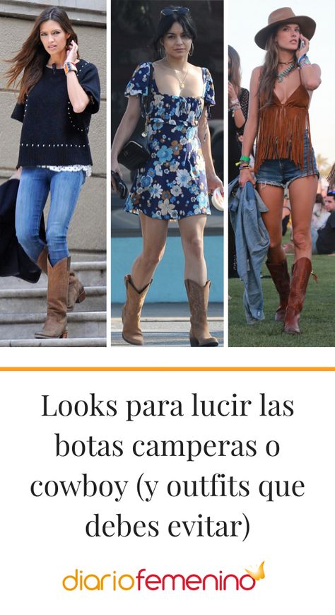 Botas Cowboy Mujer Outfit, Outfit Botas Vaqueras, Botas Outfit, Outfit Cowgirl, Botas Cowboy, Outfit Botas, Outfit Looks, Random Image, Curvy Outfits