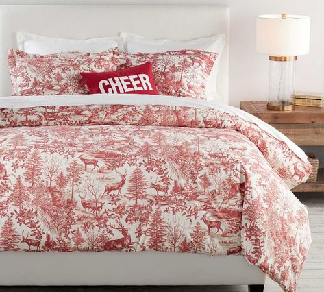 Cottagecore Comforter, Bed Cottagecore, Classic Bedding, Percale Duvet Cover, Cotton Comforter Set, Toile Print, Bed Ensemble, Toile Pattern, Neutral Bedding