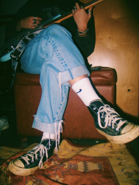 #aesthetic #filmphotography #indie #guitar #converse #nike Indie Boy Aesthetic, Coming Of Age Movies Aesthetic, Indie Guitar, Aesthetic Attraction, Anime Picture Boy, Converse Photography, Current Joys, Skateboarding Aesthetic, Indie Boy