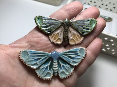 Ceramic Insects, Butterfly Ceramics, Clay Insects, Ceramic Bug, Moth Ceramic, Clay Moth, Butterfly Clay, Clay Butterfly, Pottery Crafts