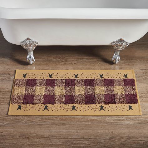 PRICES MAY VARY. Primitive Stars Design: The VHC Brands Bathroom Bath Mat from the Pip Vinestar Collection features a primitive stars digital print, adding a touch of rustic country charm to your bathroom decor. High-Quality Cotton: Crafted from absorbent cotton, this bath mat is designed to quickly soak up water, making it ideal for use in the bathroom or shower. Rectangle 17x36 Size: Measuring 17x36 inches, this rectangular bath mat offers a large surface area for effective water absorption an Country Bathroom Decor, Primitive Stars, Primitive Star, Primitive Kitchen Decor, Vhc Brands, Country Bathroom, Cotton Bath Mats, Bathroom Bath Mats, Natural Background