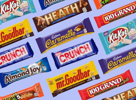 Here are some of the unhealthiest candy bars on the market, ranked from bad to the absolute worst. When in doubt, remember there are fun-sized bars! Milk Toffee, Bad Candy, Grocery Store Shelves, Chocolate Candy Bars, Strawberry Pop Tart, Flash Ideas, Popular Candy, Heath Bars, Toffee Bars