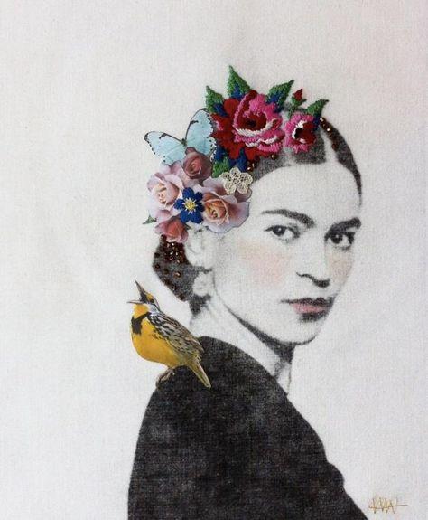 Home / Twitter Embroidery Faces, Portraiture Artist, Frida Kahlo Paintings, Mixed Media Textile Art, Frida And Diego, Portrait Embroidery, Mixed Media Textiles, Embroidered Portrait, Frida Kahlo Art