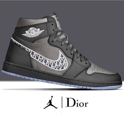 Dior Nike, Jordan 1 Dior, Air Dior, Foot Shoes, Art And Creativity, Nike Shoes Jordans, Nike Air Shoes, White Sneakers Women, High Sneakers