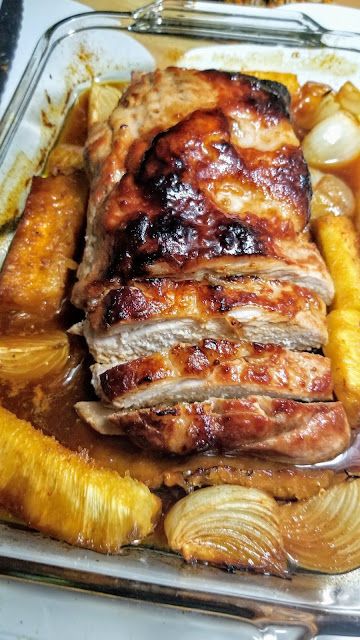 Sweet And Sour Pork Loin, Pineapple Pork Loin, Boneless Pork Loin Recipes, Pork Loin Oven, Pork Loin Recipes Oven, Crockpot Pork Loin, Food Steak, Pork Loin Roast Recipes, Bacon Wrapped Pork