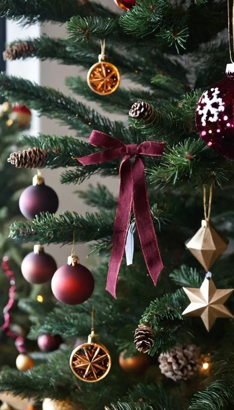 Burgundy Brown Christmas Tree, Merlot Christmas Decor, Burgundy And Brown Christmas Decor, Christmas Tree Decorations Burgundy, Brown Burgundy Christmas Tree, Christmas Decor Burgundy, Red And Copper Christmas Tree, Brown And Burgundy Christmas Tree, Burgundy And Brown Christmas Tree