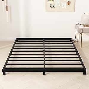 Low Modern Bed, Low Profile Beds, Goth Bed Frame, Short Bed Frame, Low Rise Bed, Low Bed Frames, Black Bed Frames, Bed Frame Low, Full Metal Bed Frame