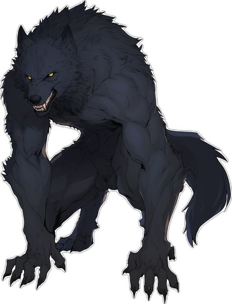 Bone Gnawers Werewolf, Modern Werewolf Character Design, Big Wolf Art, Werewolf Rpg, Werewolf Oc Art, Werewolf Poses, Alpha Werewolf Art, Underworld Werewolf, Werewolf Black