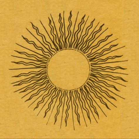 Sun Tattoo Vintage, Cool Sun Tattoos, Vintage Sun Tattoo, Yellow Vibes Aesthetic, Sun Drawing Aesthetic, Abstract Sun Tattoo, Boho Sun Tattoo, Sun Drawing Design, Sunshine Drawing