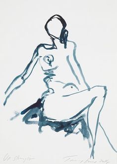 Tracey Emin, Up Straight, 2014 Tracey Emin Art, Feminist Artist, Tracey Emin, Alberto Giacometti, Egon Schiele, Tinta China, English Artists, Drawing Projects, Figure Drawing Reference