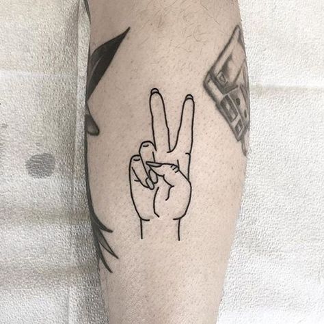 Winter Tattoos, Acdc Tattoo, Peace Sign Tattoos, Peace Tattoos, 2 Tattoo, Sign Tattoo, Custom Temporary Tattoos, Sunflower Tattoos, B Tattoo