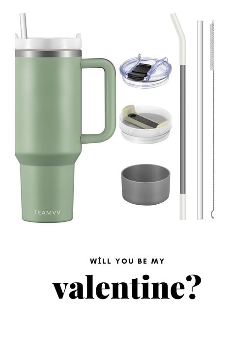 TEAMVV Stanley #stanley #valentines Iced Coffee Mug, 40 Oz Tumbler With Handle, 40 Oz Tumbler, Bay Leaf, Tumbler With Handle, Insulated Tumbler, Cold Beverages, Insulated Tumblers, Iced Coffee