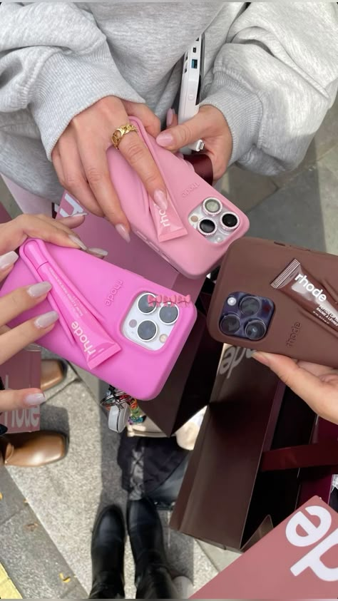 Rhode Aesthetic, Rhode Lip, Iphone Obsession, Handbag Essentials, Pretty Iphone Cases, Case Aesthetic, Pink Girly Things, Pink Vibes, All Things Cute