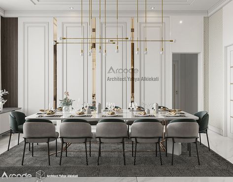 Neoclassic Interior, Dining Room Design Luxury, Design Dining Room, Dining Room Paint Colors, Dining Interior, Decor Dining Room, Dinning Room Design, Interior Design Dining Room, Dining Room Interiors