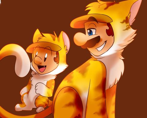 Mario And Luigi Fanart, Luigi Fanart, Cat Mario, Mario Comics, Mario And Princess Peach, Mario Fan Art, Super Mario 3d, Princess Daisy, Super Mario Art