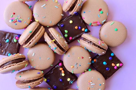 Cosmic brownie macs are out of this world 🤪💫💕 . This mac has stayed on the menu since its debut. I love coming up with flavor combos, I’m… Cosmic Brownie Macaron, Aesthetic Desserts, Flavor Combos, Cosmic Brownies, Macaron Cookies, On The Menu, Sweet Treat, Macaroons, The Menu