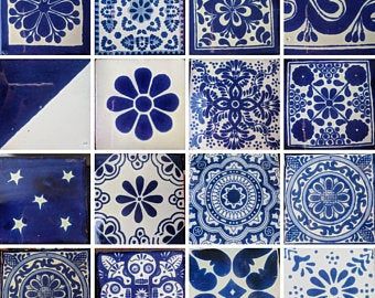 Mexican clay tiles | Etsy White Mexican, Mexican Tiles, Mexican Talavera Tile, Mexican Ceramics, Talavera Tiles, Clay Tiles, Ceramic Coasters, Beautiful Tile, Tile Art