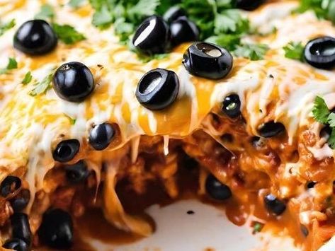 Discover the Ultimate Enchilada Pie Recipe That Will Leave You Craving More | Ridley's Wreckage | NewsBreak Original Enchilada Pie Recipe, Chicken And Vegetable Bake, Enchilada Pie, Ww Lunch, Carolina Bbq, Carolina Bbq Sauce, Ranch Chicken Casserole, Greek Flavors, Beef Casserole Recipes