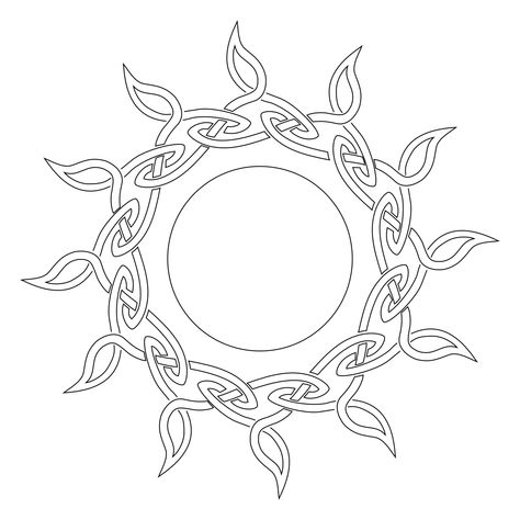 Daisy Stencil, Sun Stencil, Celtic Sun, Celtic Coloring, Personal Transporter, Places For Tattoos, Celtic Circle, Sun Drawing, Infinity Tattoos