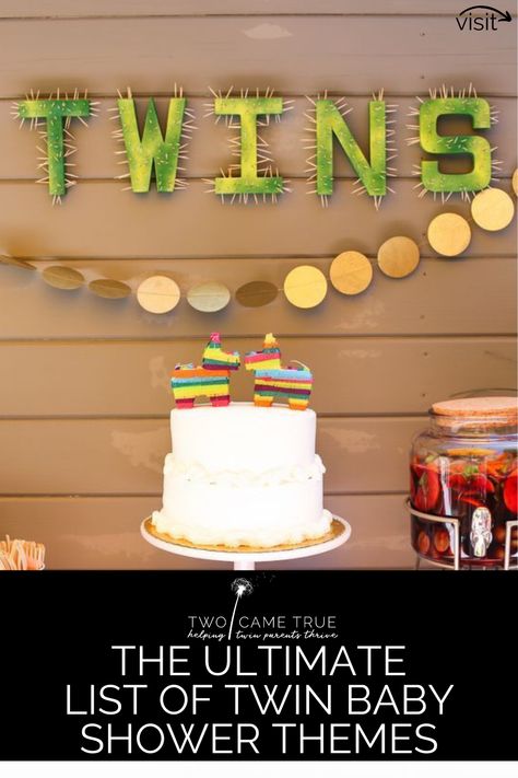 Twin Party Ideas, Twin Baby Shower Ideas Boy And Girl Themes, Twins Sprinkle Ideas, Twin Baby Sprinkle Ideas, Twin Sprinkle Shower Ideas, Boy Girl Twin Baby Shower Ideas, Twins Shower Ideas, Twin Girl Baby Shower Ideas Theme, Twin Shower Themes