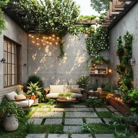 5 Ideias de Decoração para Quintal Pequeno 4 California Decor, Patio Interior, Terrace Design, Coffee Shop Decor, Decks And Porches, Small Patio, Backyard Patio Designs, Terrace Garden, Home Design Decor