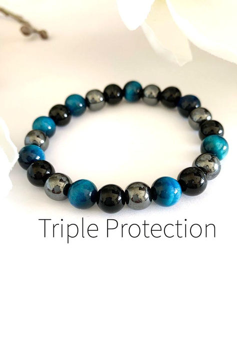 Green Tiger Eye, Intention Bracelets, Beads Bracelet Design, Crystal Healing Bracelets, Protection Bracelet, Gemstone Beaded Bracelets, Bracelets Handmade Beaded, Bracelet Black, Black Obsidian