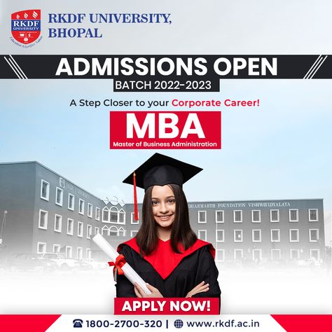 A step closer to the corporate world. Admissions are open for Batch 2022-2023 in MBA Apply Now! For Free Career Counselling Call: 1800-2700-320 and Visit Our Website: www.rkdf.ac.in #rkdfuniversity #education #students #college #study #collegestudent #students #studylife #studywithus #career #university #topplacementcollege #mastersofbusinessadministration #mba University Creative Ads, College Creative Ads, Travel Advertising Design, University Marketing, Career Counselling, Corporate Career, Mba Student, Travel Advertising, Masters In Business Administration