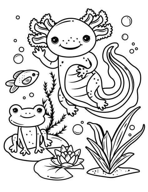 Axolotl Coloring Page, Draw Santa, Coloring Canvas, Ocean Theme Preschool, How To Draw Santa, Witch Coloring Pages, Puppy Coloring Pages, Adult Coloring Books Printables, Coloring Contest