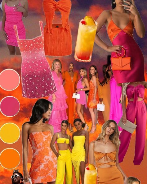 “What are we wearing?” Glad you asked, amigas! 😍 The vibe for Nourish & Flourish: Business con Amigas is *tequila sunrise chic*—warm, bold, and ready to shine. 🍊💖🧡💛 Think fiery oranges, sunset yellows, and rich pinks. Think of that outfit you’ve been waiting for months to rock… THAT’S IT! Whether you’re rocking a flowy dress or a power pantsuit, bring that *main character energy* with you.✨🔥💅🏽 Rock your tassel earrings for an extra pop of color! 🌸 Need inspo? Swipe for mood boards, o... Tequila Sunrise Outfit, Sunrise Outfit, Sunset Color Palette, Main Character Energy, What Are We, Tequila Sunrise, Inspo Outfit, Sunset Colors, The Vibe