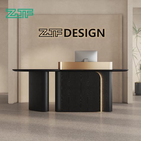 3 Best Materials for a Custom Reception Desks in Retail Space Black Reception Desk, Small Reception Desk, Small Reception, Custom Reception Desk, Salon Reception Desk, Spa Store, Spa Reception, Reception Desks, Wine Display