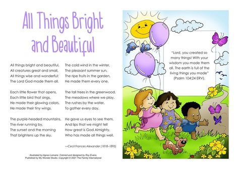 All Things Bright And Beautiful Poem, All Things Bright And Beautiful, Psalm 104, Ripe Fruit, Poems Beautiful, Bright And Beautiful, The Meadows, Media Images, Little Bird