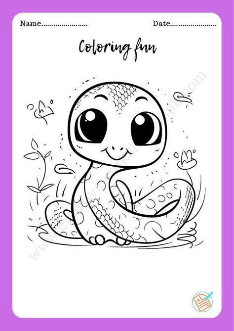 9 Cute Coloring Pages Printable for Preschoolers - creativeworksheetshub Lunar New Year Coloring Page, Chinese New Year Crafts For Kids, Snake Coloring Pages, New Year Coloring Pages, Chinese New Years, Chinese New Year Crafts, New Year's Crafts, Year Of The Snake, Coloring Pages Printable